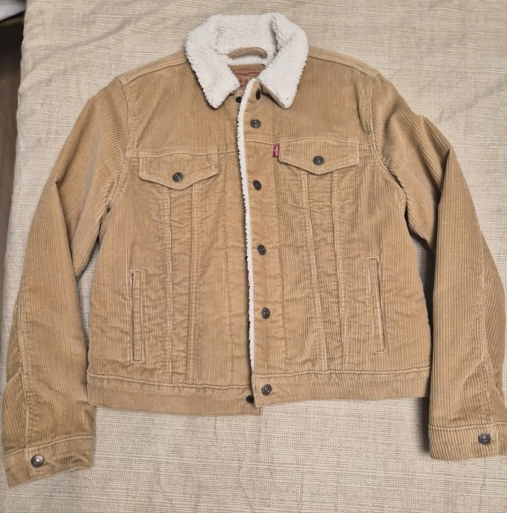 Levi's Tan Corduroy Jacket with Sherpa Lining